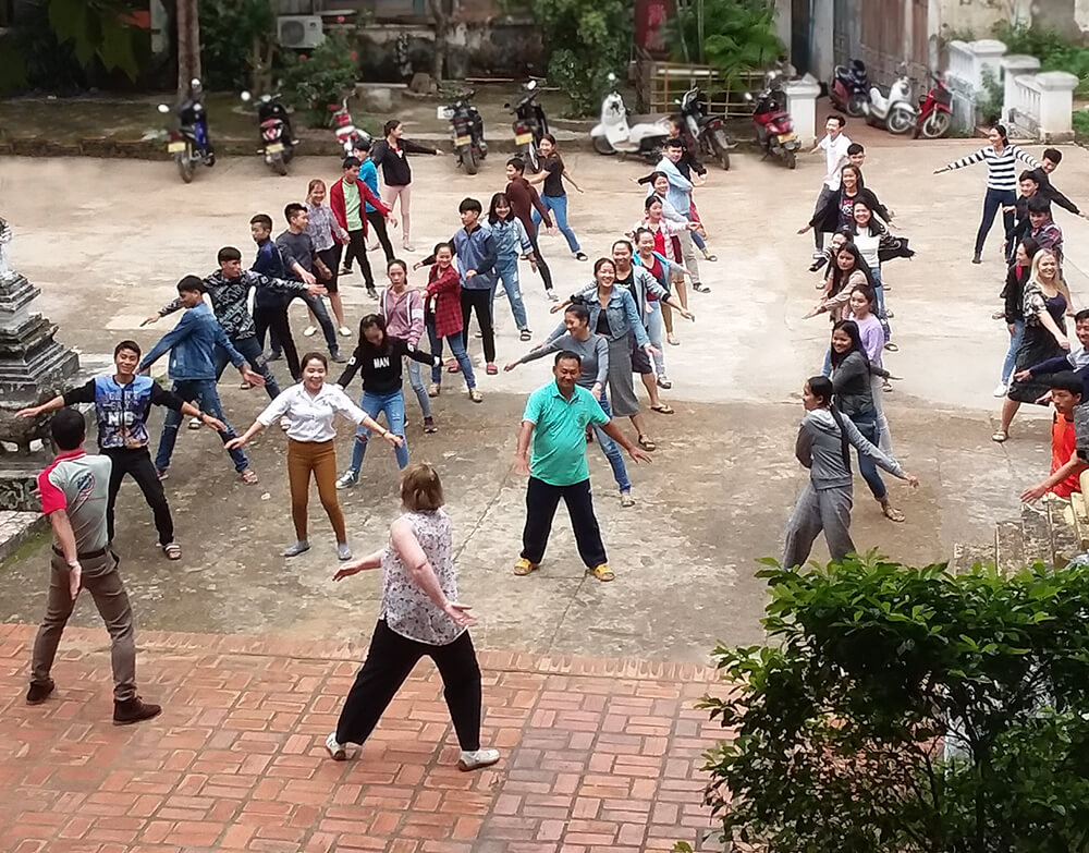 Teaching infinite Tai Chi in Laos